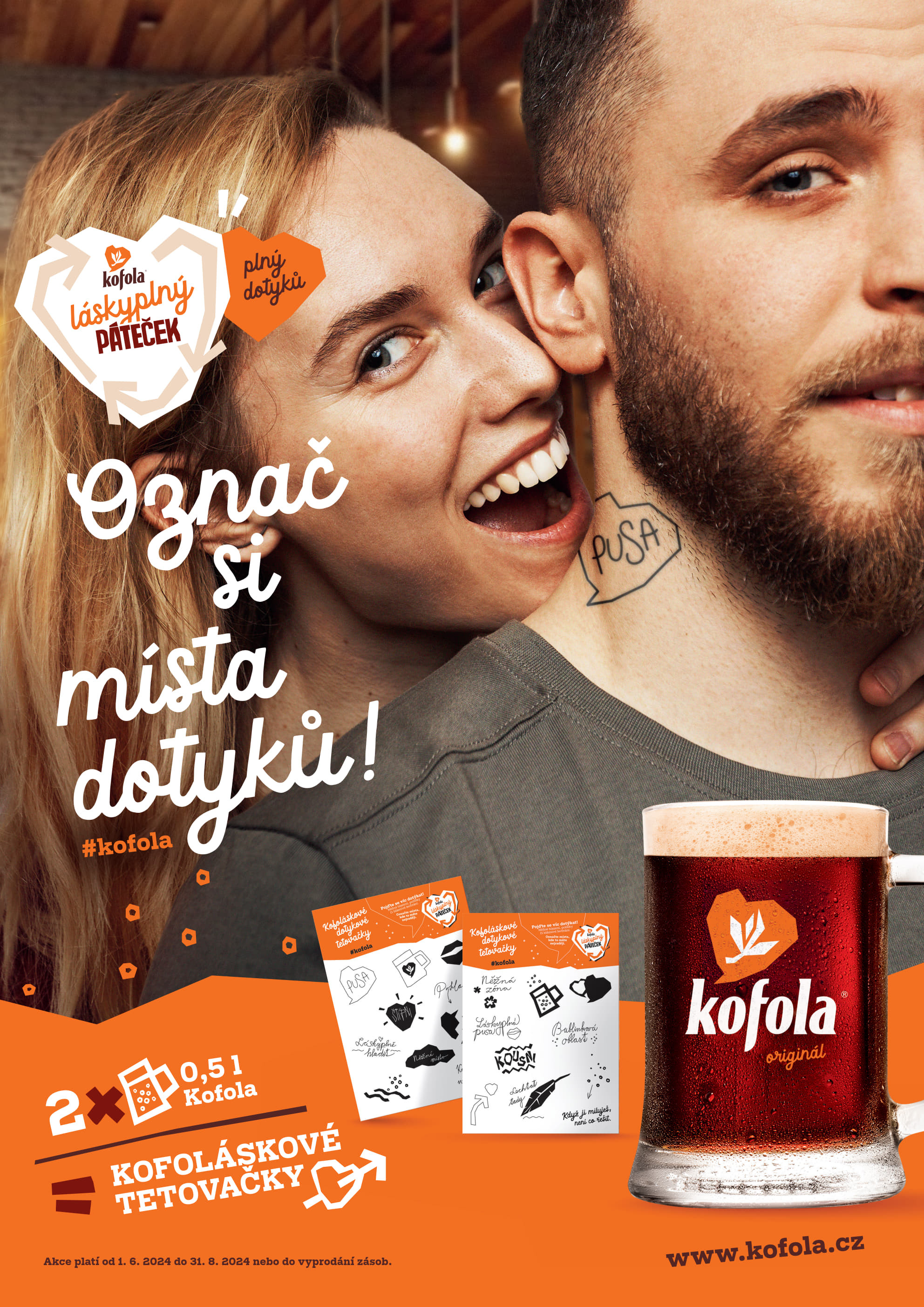 Kofola vyzývá k péči o lásku a vzájemnému dotýkání